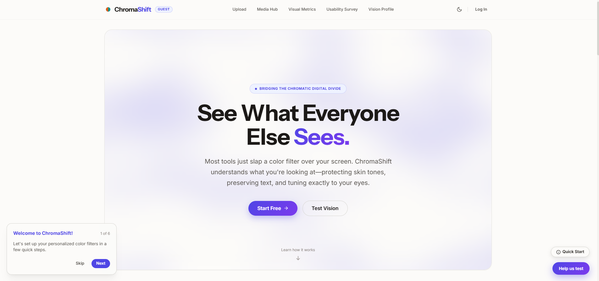 ChromaShift: AI-Powered Color Vision Accessibility Suite screenshot 1
